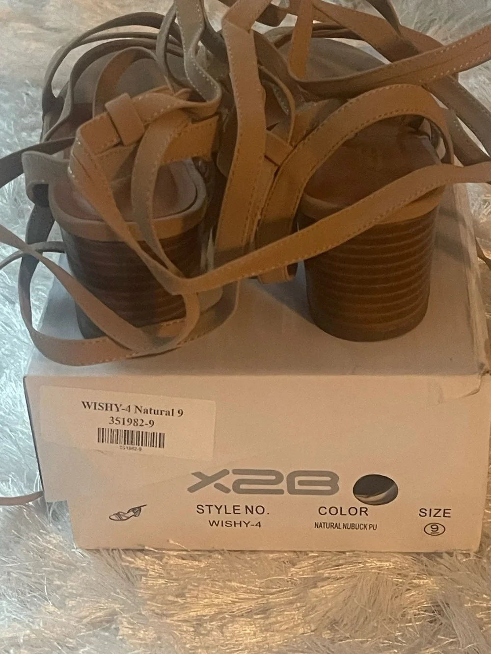 Wish Tan Strappy Low Block Heel Sandals